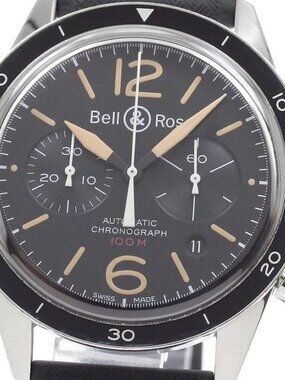 Bell＆Ross Vintage Officer Black BR126-94-SP Chronograph AT Men's Watch_944878